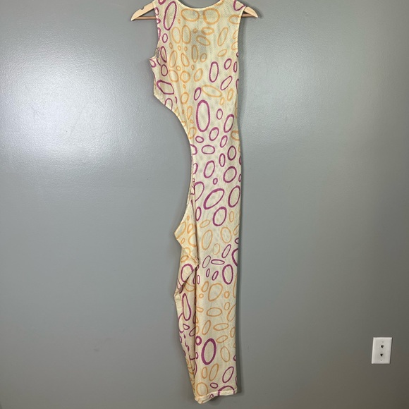 Stylish Cut-Out Maxi swim cover up size xl Beach swim bright vacation resortwear - Picture 5 of 6
